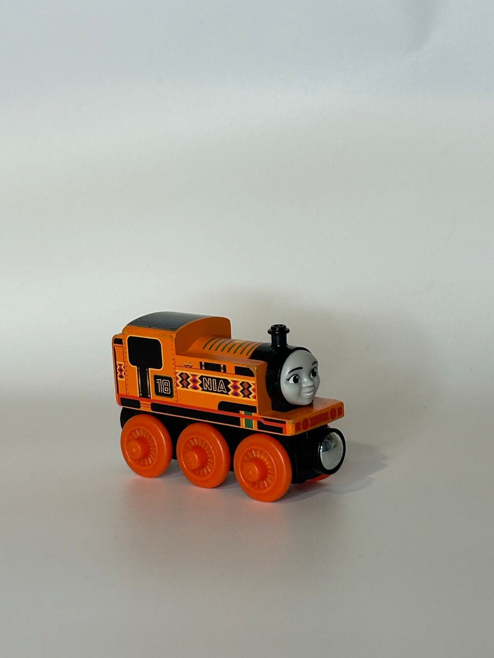 Thomas Wooden Railway Nia Train Engine GGG31 Orange Fisher Price Wood Toy Play